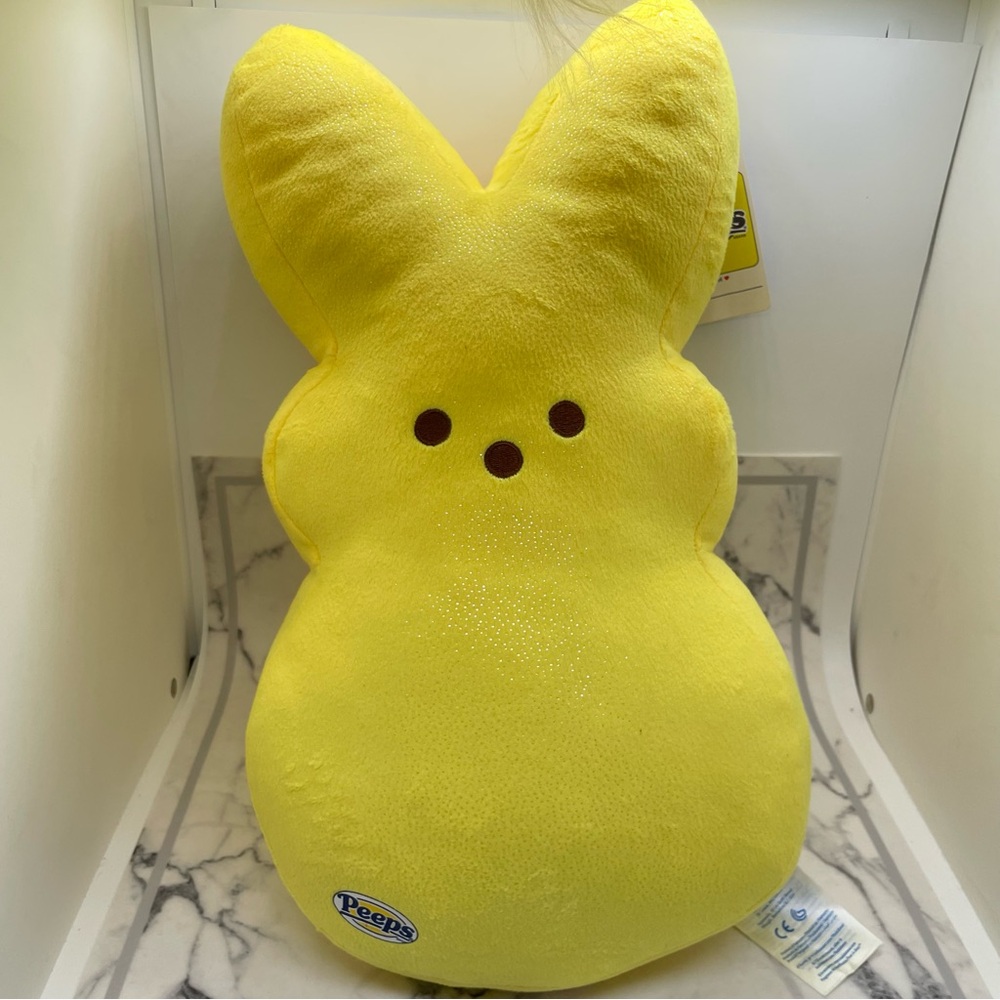 Large PEEPS BaB  Yellow Bunny Plush Easter Collectible Build a Bear